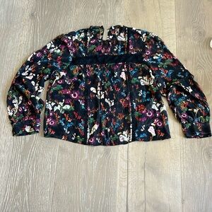 Floral silk blouse.  Like new .